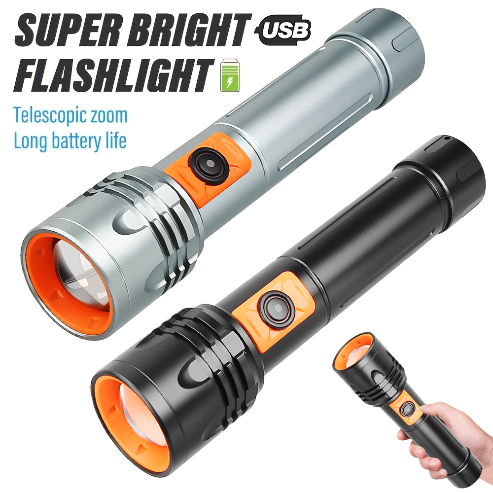 Outdoor Power Usb - High Power LED Flashlight USB Rechargeable