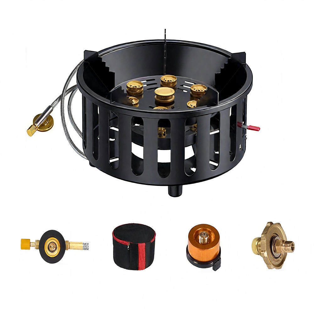 Outdoor Power Burner - High-Power 7-Core 21000W Portable Camping Stove