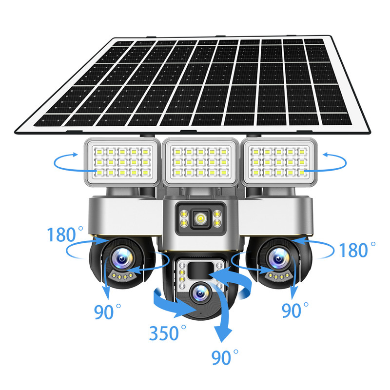 Outdoor Power G Motion - 3 Screen 3 Lens 6MP Solar