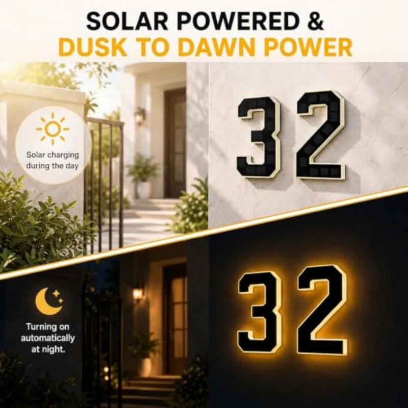 Solar Powered LED House Number - Outdoor Power House review and price