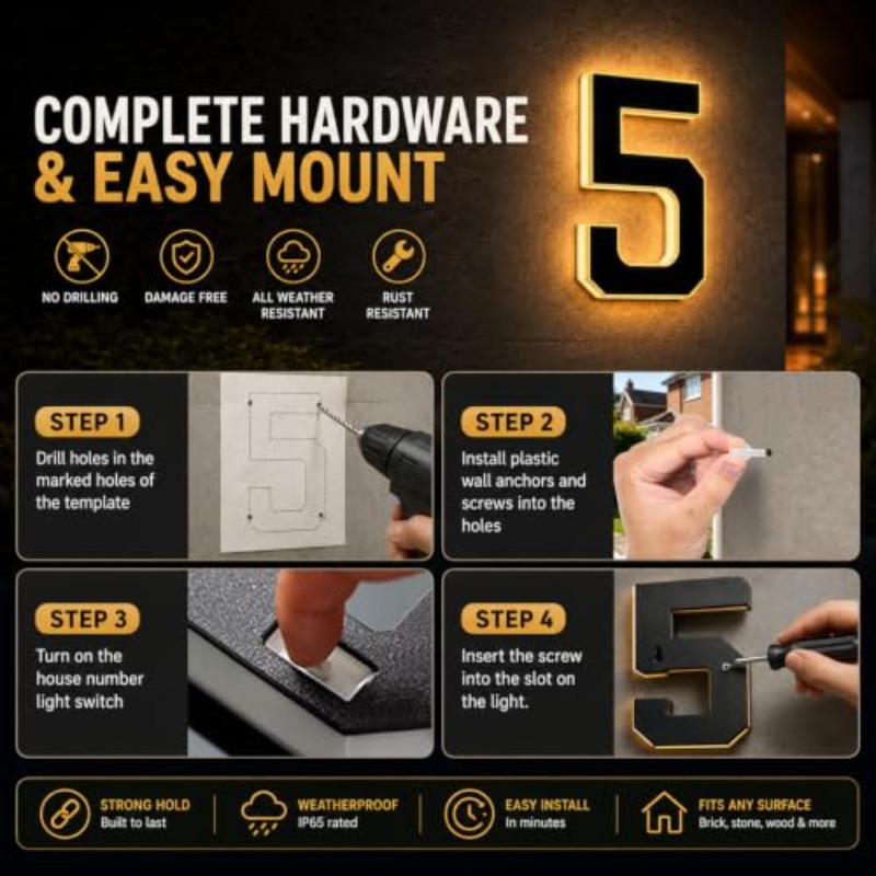Solar Powered LED House Number - Outdoor Power House review and price