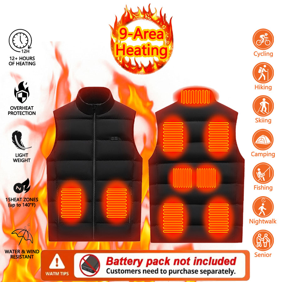 9 Area Heating Vest Men Women  - Outdoor Powersports review and price