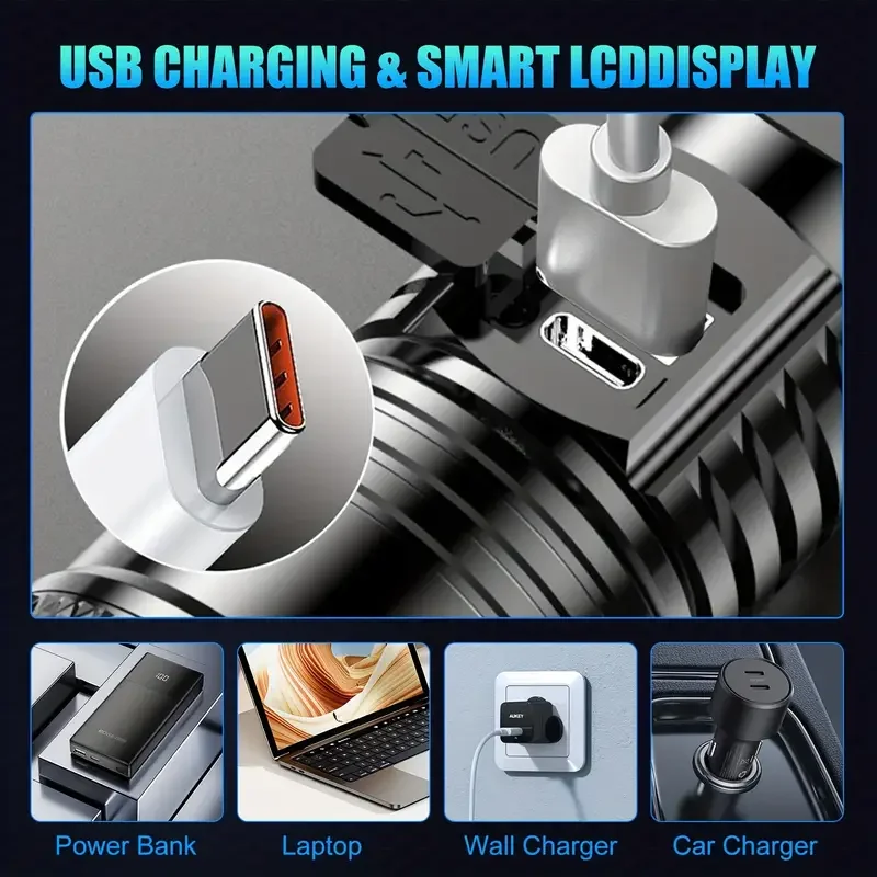 Tactical LED Flashlight 2000LM - Outdoor Power Usb review and price