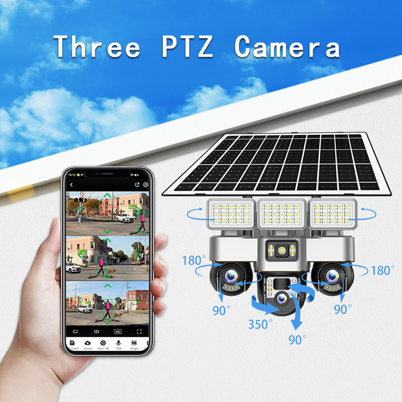 3 Screen 3 Lens 6MP Solar PTZ  - Outdoor Power G Motion review and price